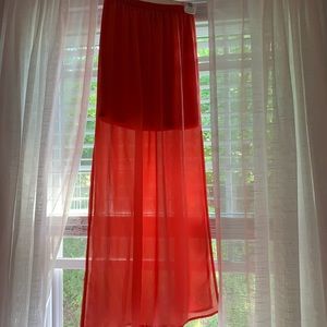 Forever 21 coral sheer skirt